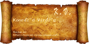 Konrád Virág névjegykártya