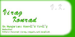 virag konrad business card